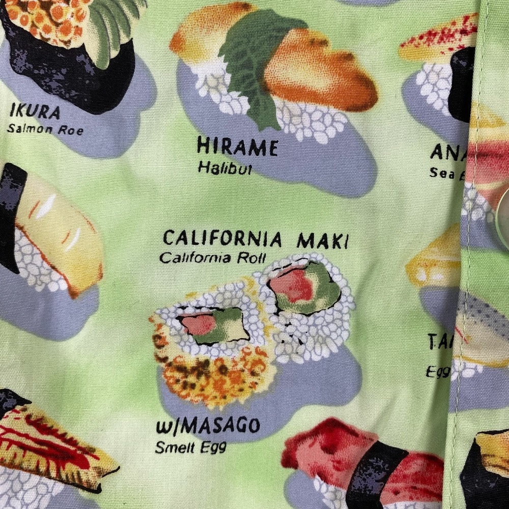 Vintage The Cats Pajamas Womens Sushi Print Pajama Set Medium NEW - Picture 6 of 16